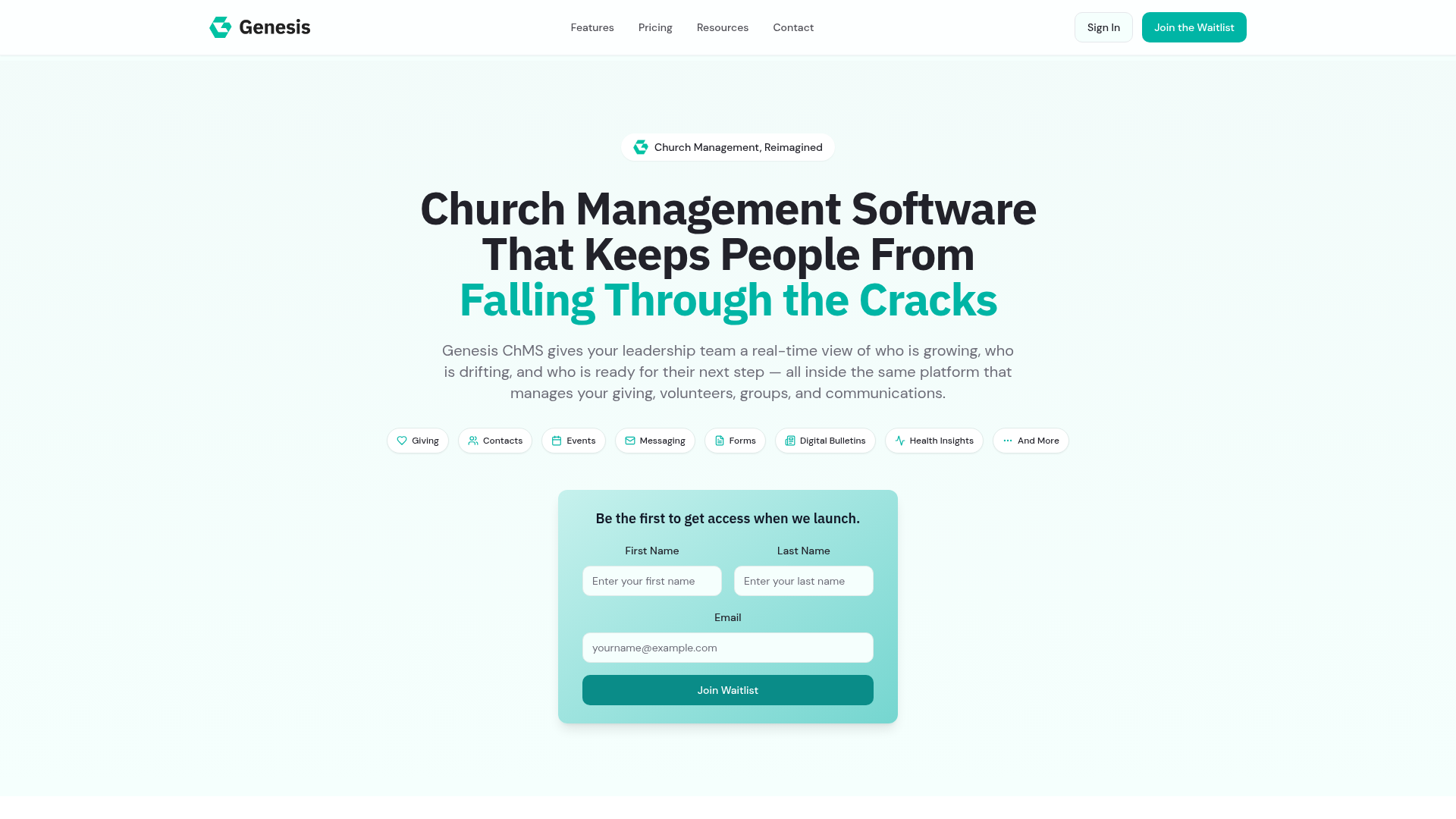 GenesisChMS.com — church management software